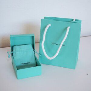 New Tiffany & Co. Jewelry Box, Dust Pouch and Gift Bag